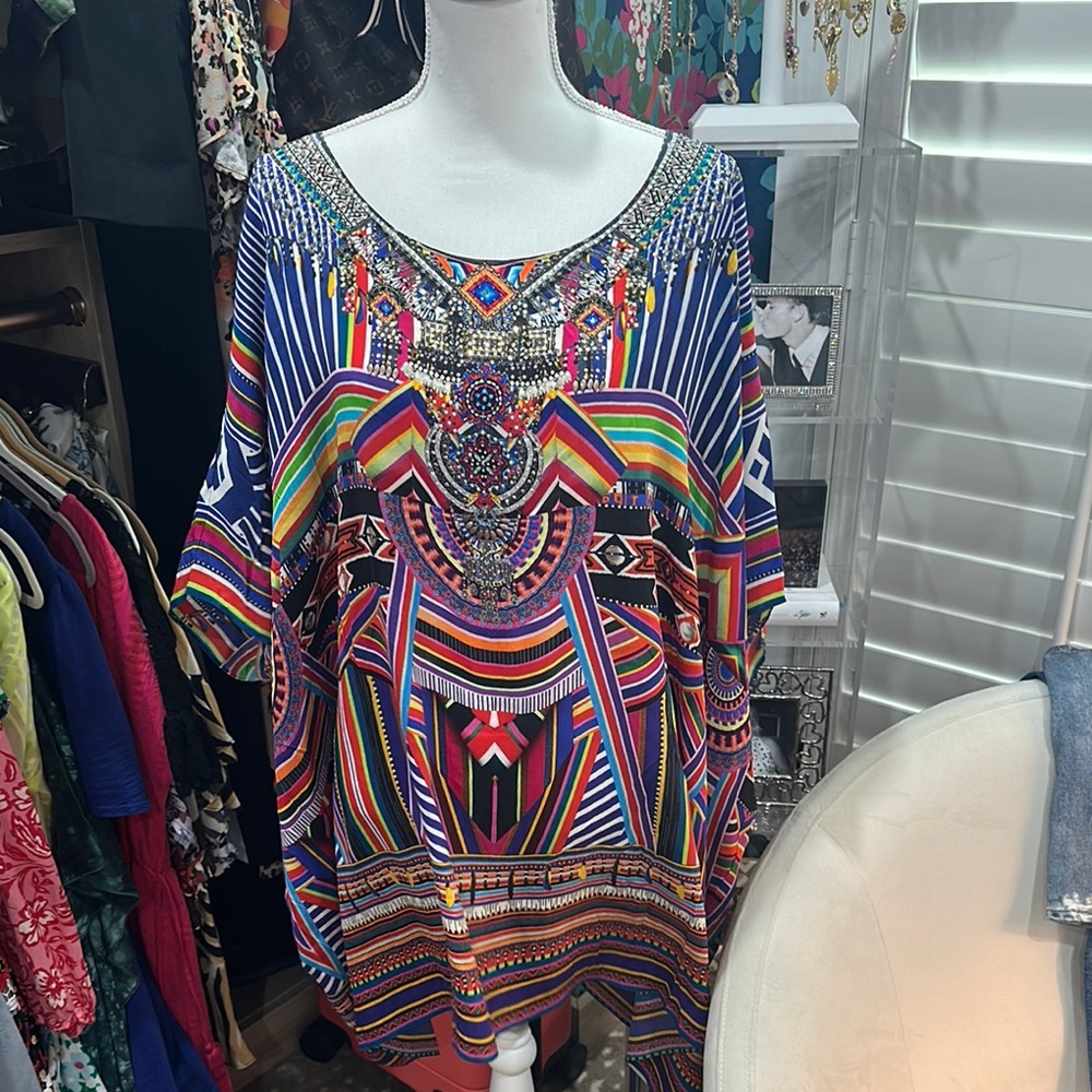 Gorgeous one size fits all embellished Camilla tunic